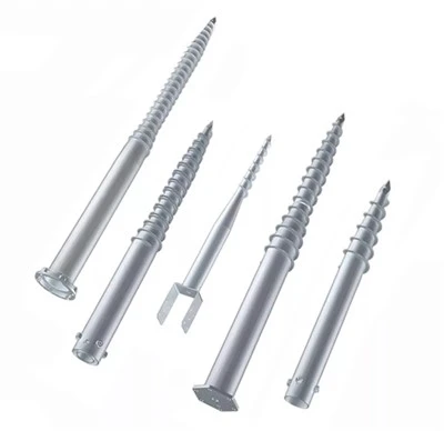 Tornillos de tierra con brida ajustable